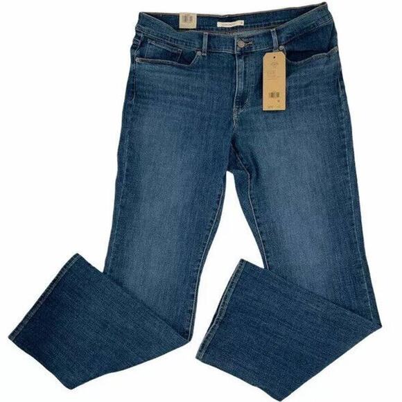 Levi's Sculpt Women's Classic Bootcut Jeans Blue Andromeda Plus Size 16 W33XL32 - Picture 2 of 2